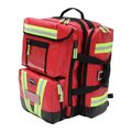 Kemp Usa Kemp USA 10-115-RED-TPN Tarpaulin Fluid Resistant Ultimate EMS Backpack - Red 10-115-RED-TPN